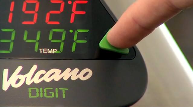 Volcano digital temperature button control